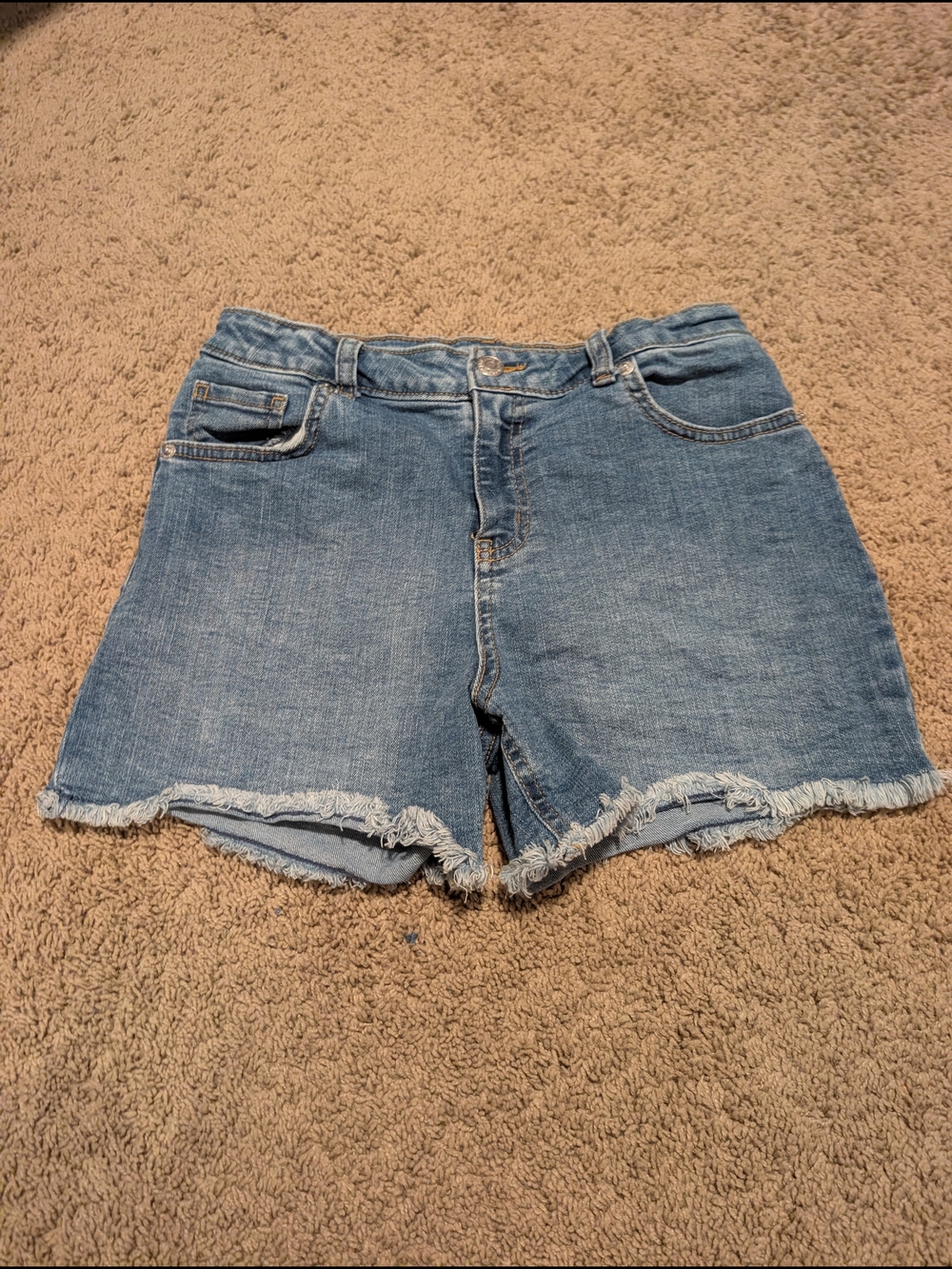 Cat & Jack Light Blue Frayed Hem Denim Shorts